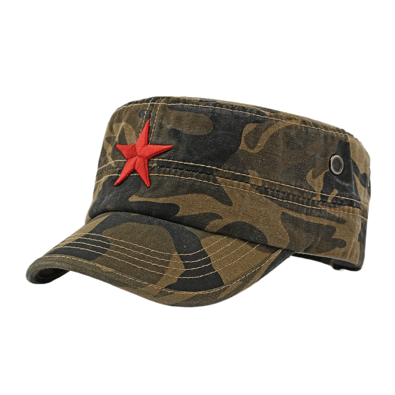 Dad Hat Cotton - Men's Camouflage Flat Top Baseball Cap,