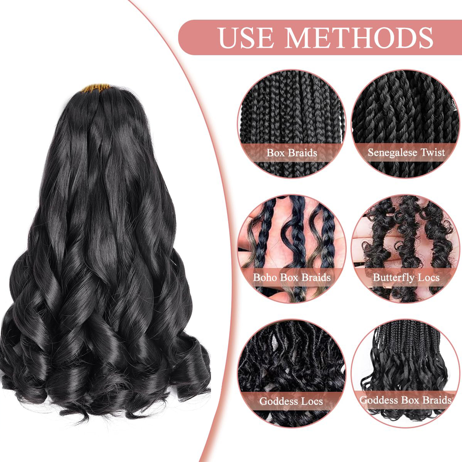French Curly Braiding Hair 12/ – обзор и цена Beret French Wool