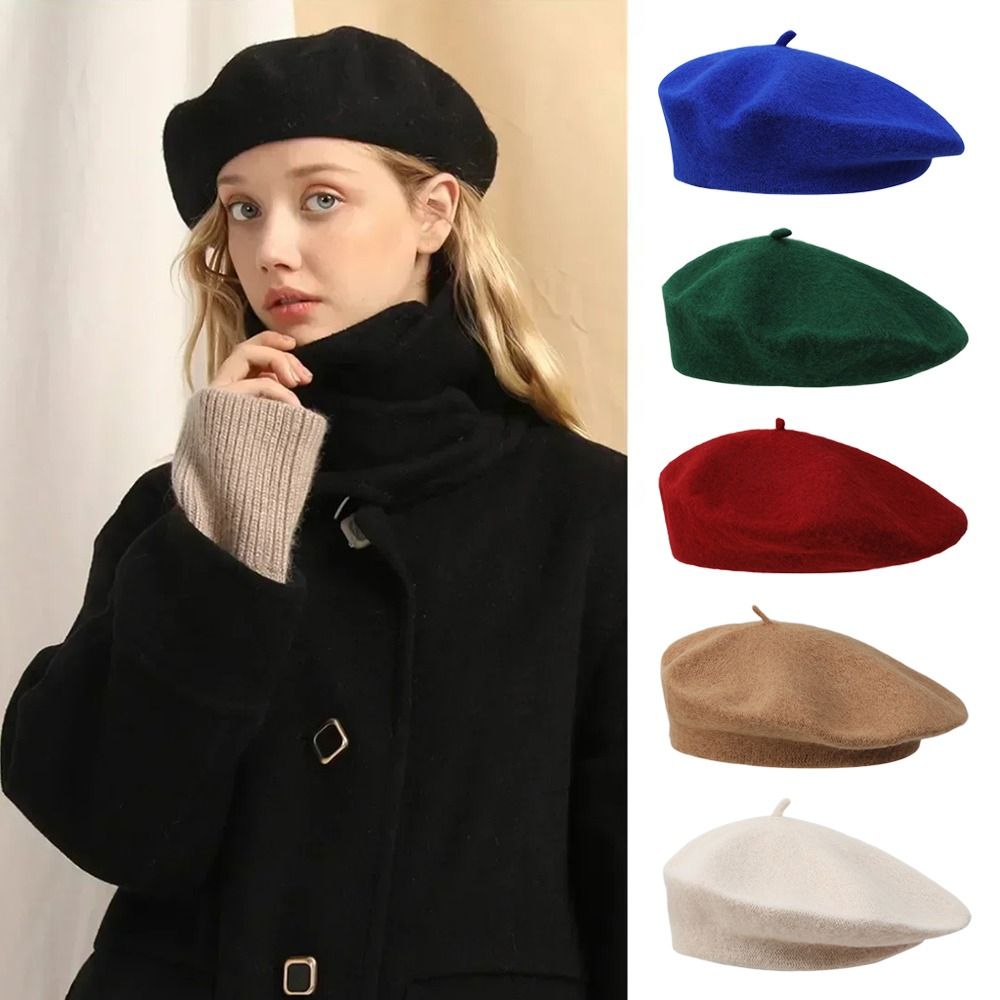 Berets Hat Autumn Winter Warm  – обзор и цена Beret French Wool