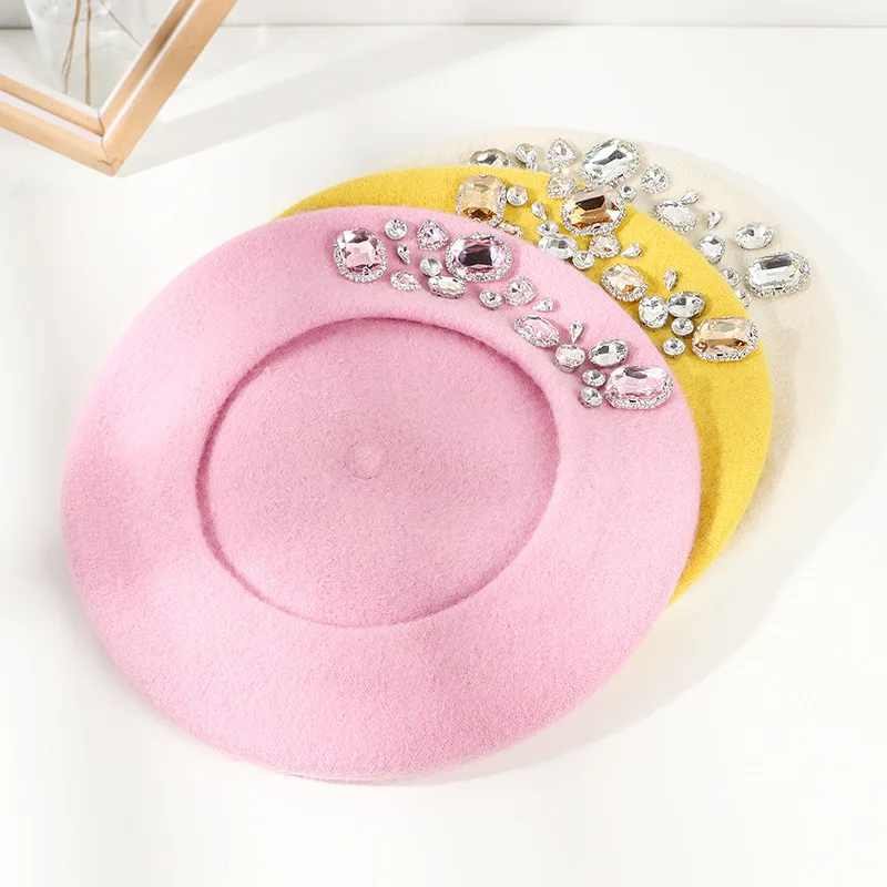 Stunning Rhinestone Wool Beret – обзор и цена Beret French Wool