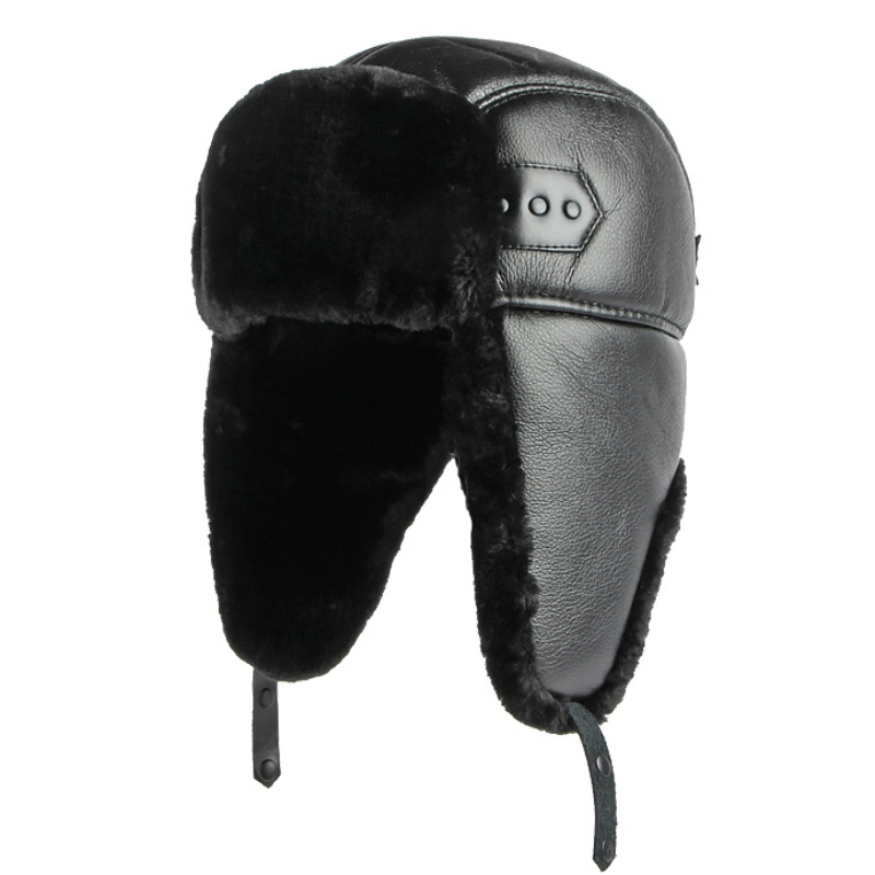 HT4002 New PU Leather Russian  – обзор и цена Trapper Hat Ear Flap