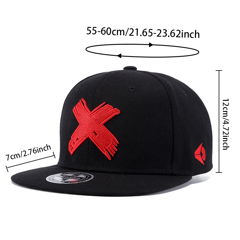 Letter X 3D Embroidered Flat-B – обзор и цена Snapback Hat Flat