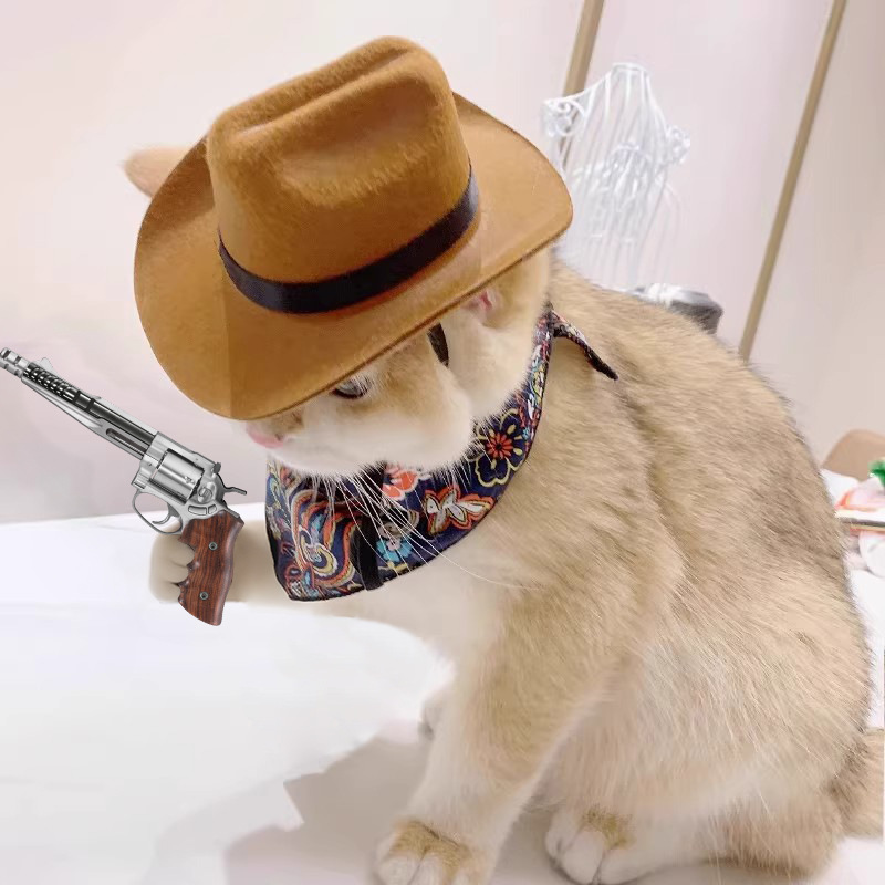  Cat Cowboy Hat Pet Head Acce – обзор и цена Cowboy Hat Straw