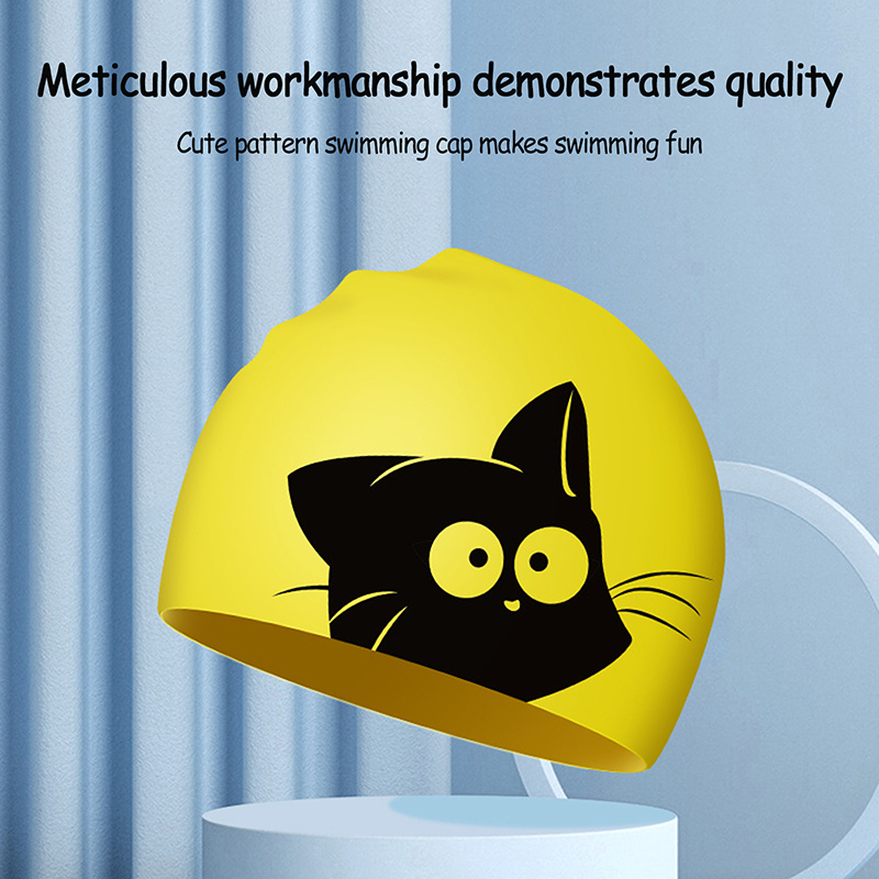 Cute Cat Swimming Cap For Long – обзор и цена Swim Hat Silicone