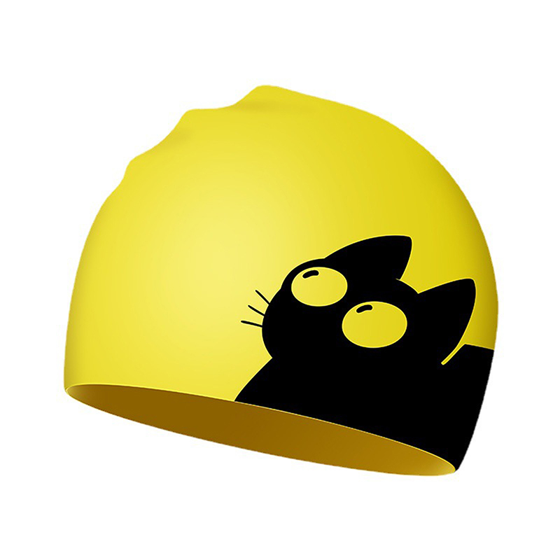 Cute Cat Swimming Cap For Long – обзор и цена Swim Hat Silicone