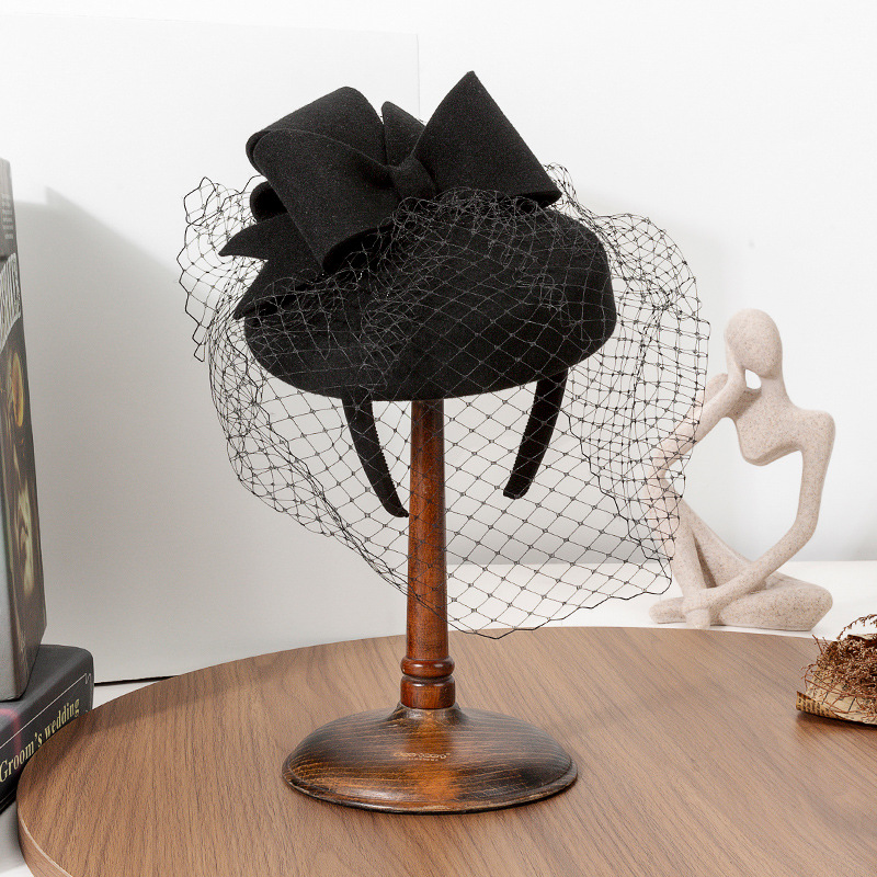 French Black Beret Fascinator  – обзор и цена Beret French Wool