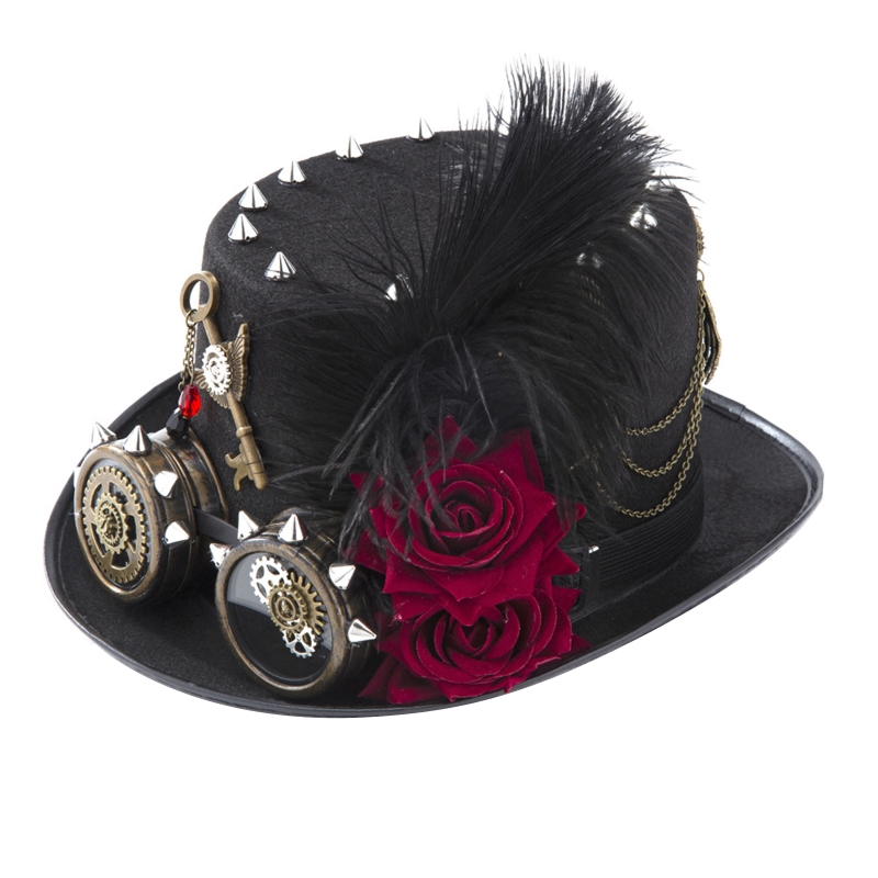 Y166 Vintage Steampunk Hat Top – обзор и цена Fedora Hat Wool