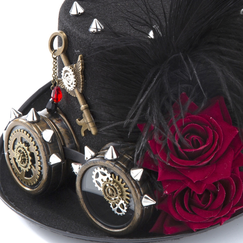 Y166 Vintage Steampunk Hat Top – обзор и цена Fedora Hat Wool