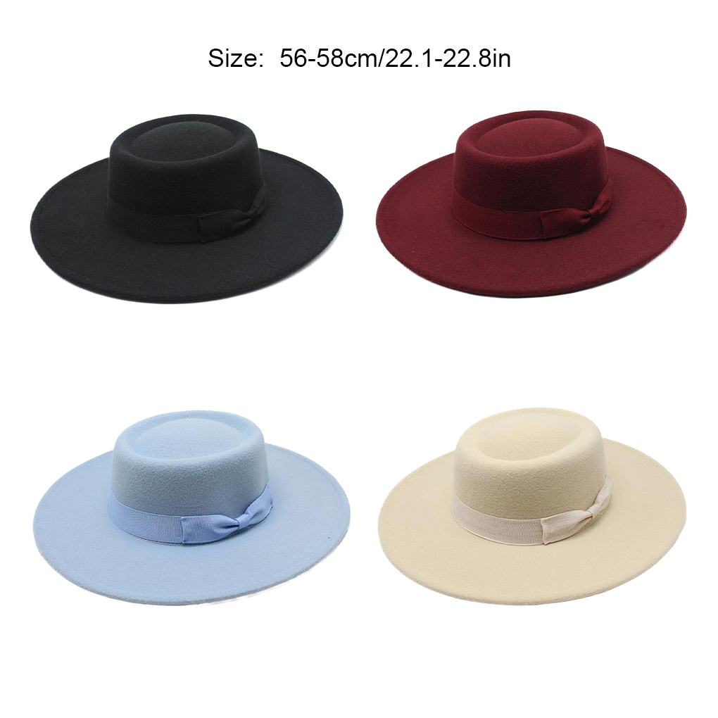 French Ladies Fedoras Top Bow  – обзор и цена Fedora Hat Wool