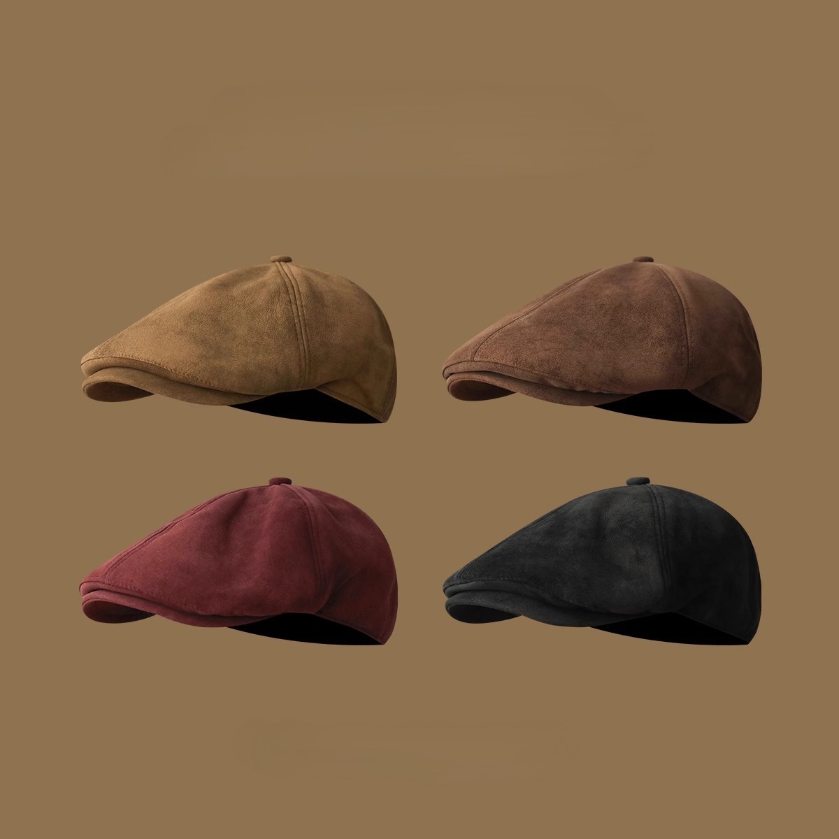 Vintage Suede Newsboy Cap Men  – обзор и цена Newsboy Cap Ivy
