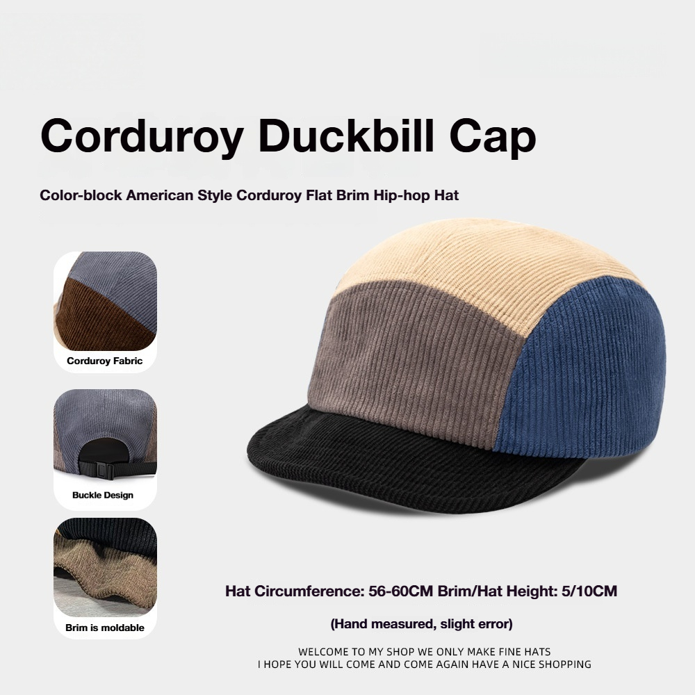 Unisex Vintage Color Block Cor – обзор и цена Corduroy Cap 5 Panel