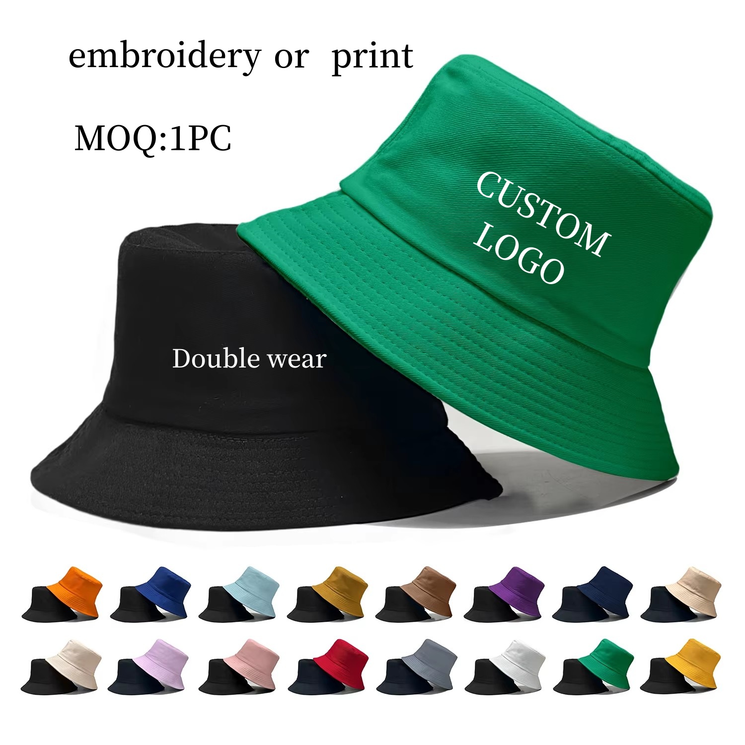 Custom Logo Double Side Fisher – обзор и цена Bucket Hat Cotton