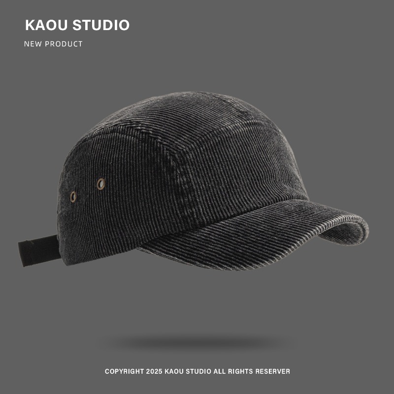 Japanese Retro Solid Color Cor – обзор и цена Corduroy Cap 5 Panel