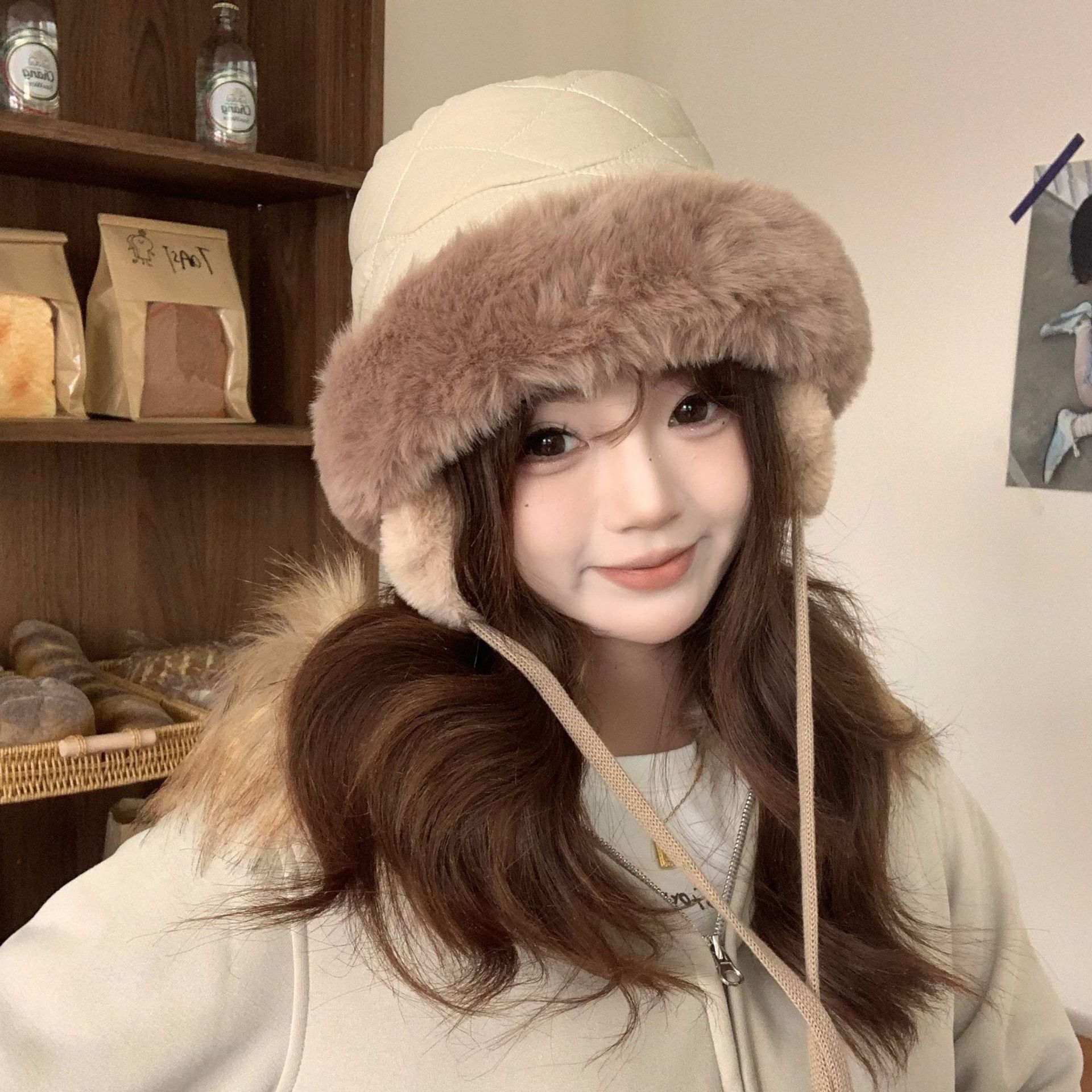 Women's Winter Quilted Faux Fu – обзор и цена Trapper Hat Ear Flap