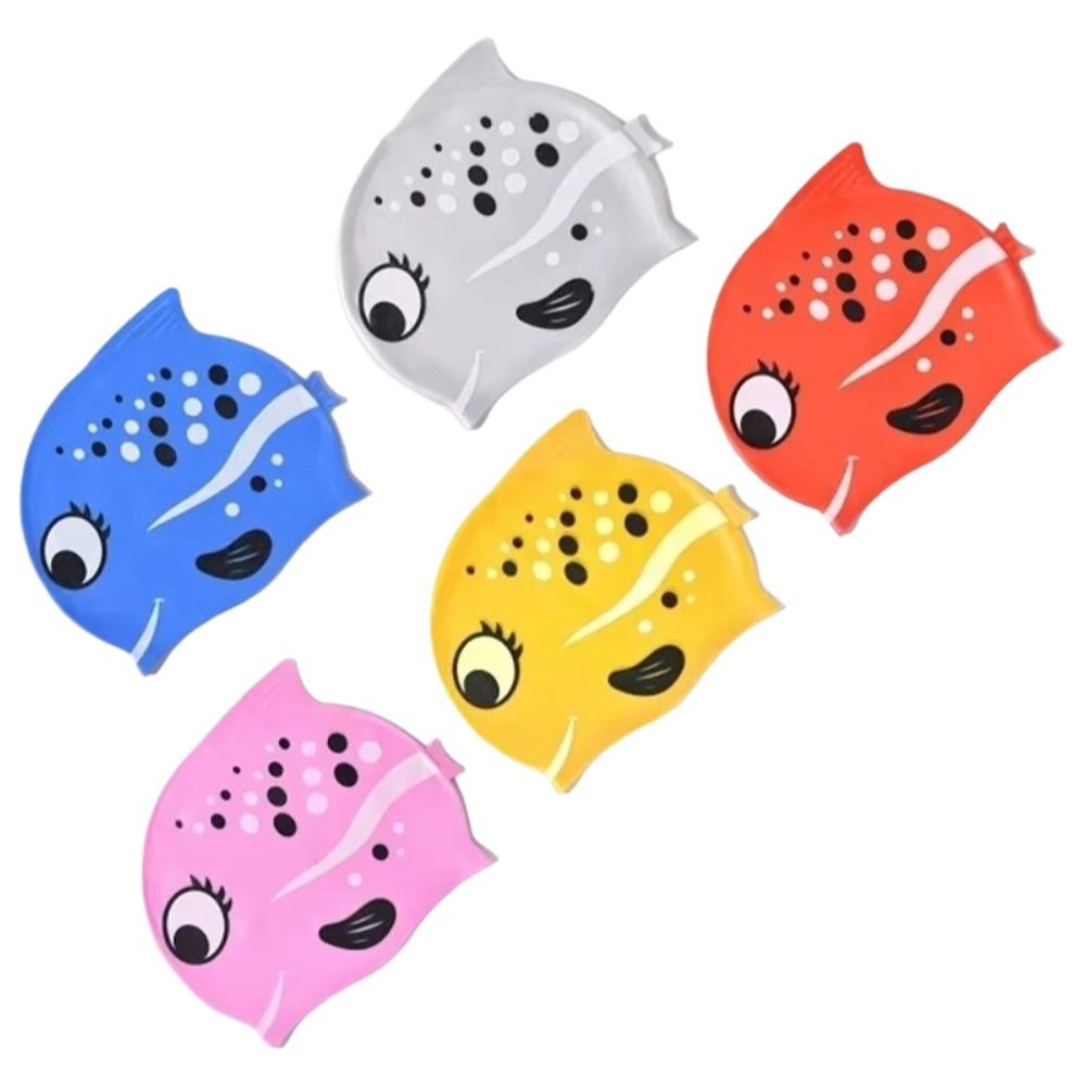 Cute Elastic Children's Swimmi – обзор и цена Swim Hat Silicone