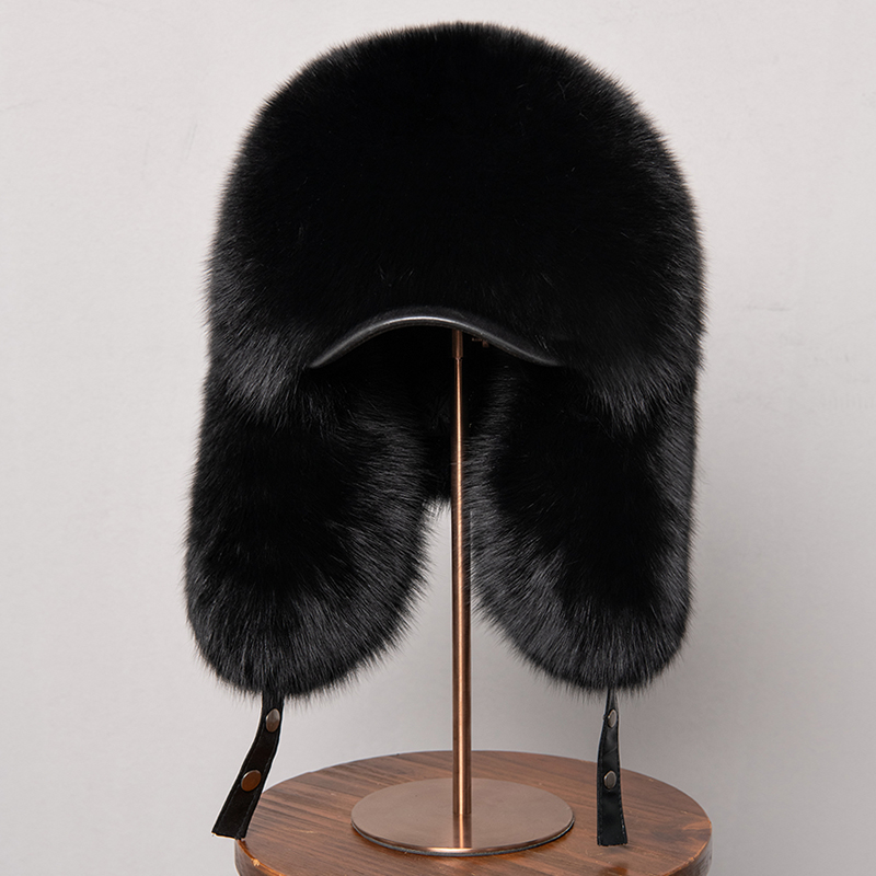 100% Real Fox Fur Hats Women's – обзор и цена Trapper Hat Ear Flap