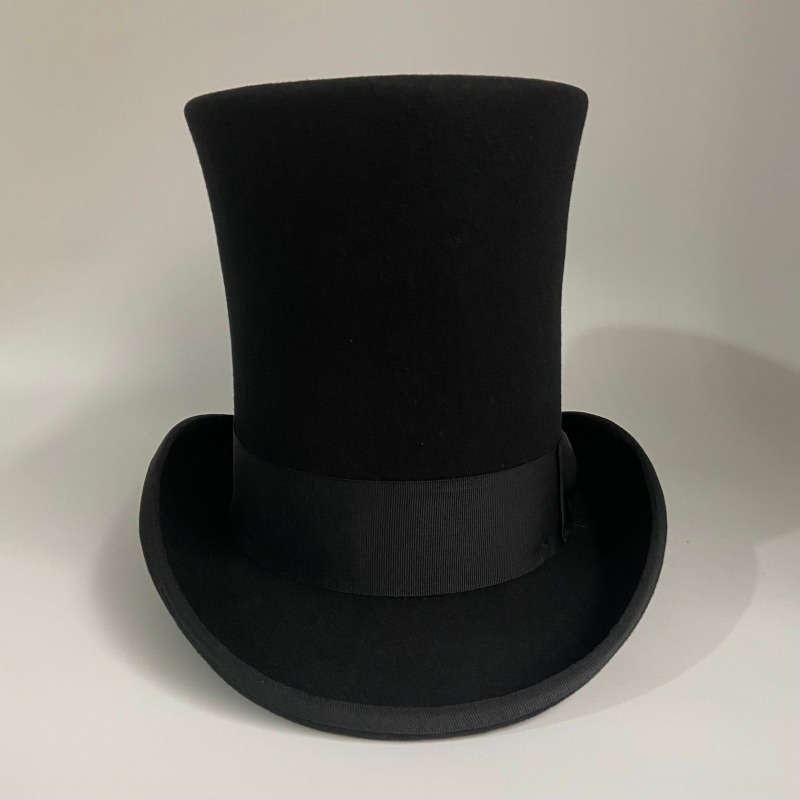 Black Wool Felt Top Hat Men's  – обзор и цена Fedora Hat Wool