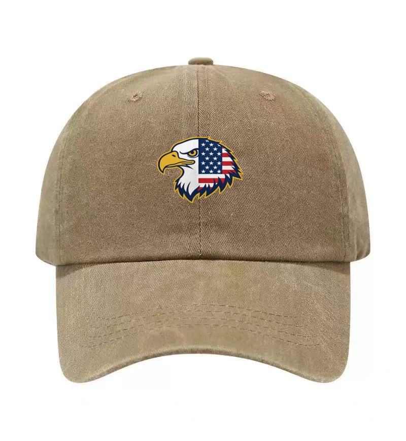 USA Bald Eagle Printed Washed  – обзор и цена Golf Cap Dad