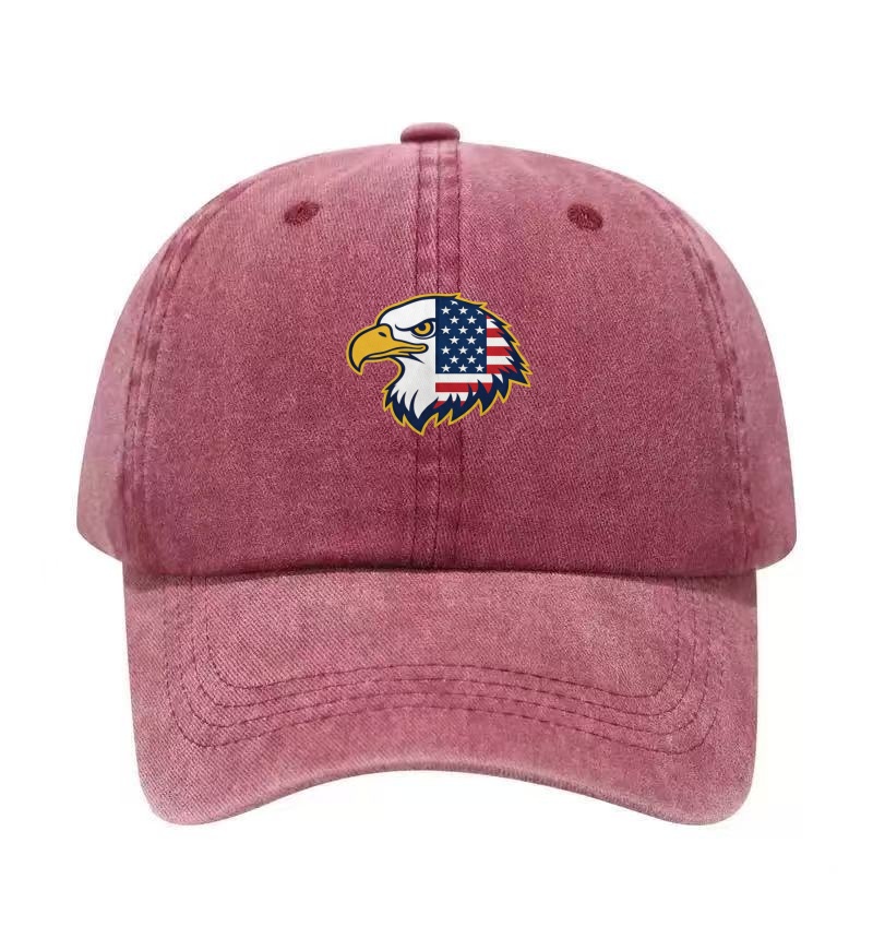 USA Bald Eagle Printed Washed  – обзор и цена Golf Cap Dad