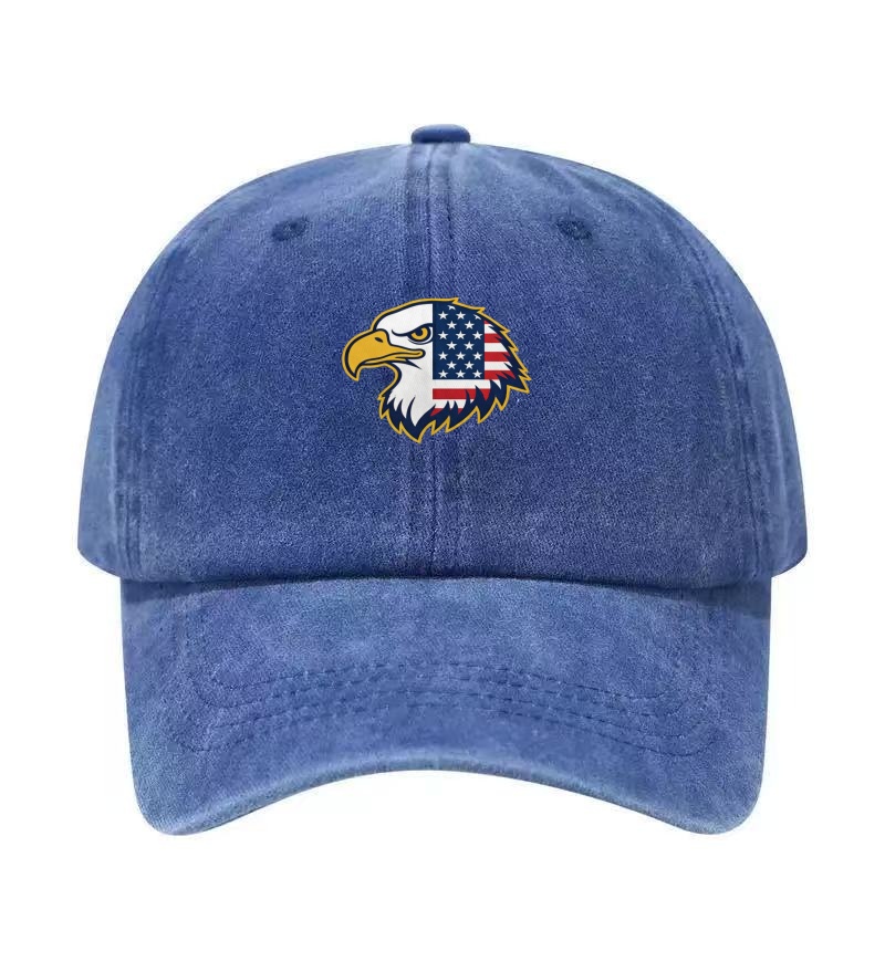 USA Bald Eagle Printed Washed  – обзор и цена Golf Cap Dad