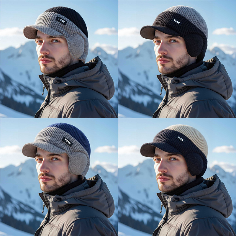 Dual-Tone Knit Baseball Cap- O – обзор и цена Trapper Hat Ear Flap