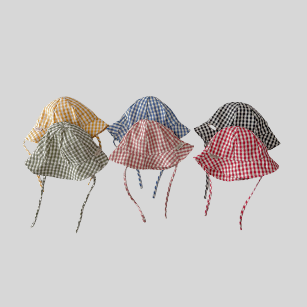 Ins Style Plaid Baby Bucket Ha – обзор и цена Bucket Hat Cotton