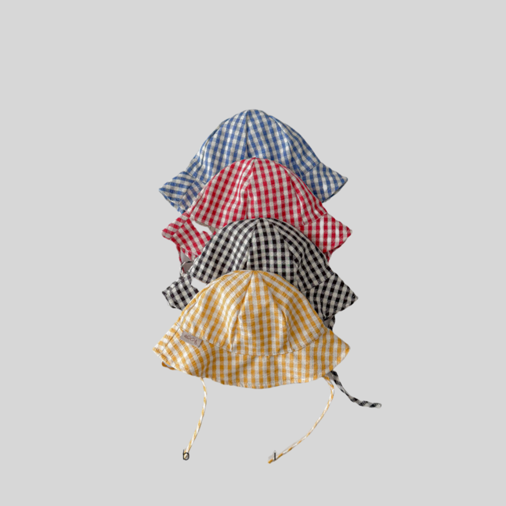 Ins Style Plaid Baby Bucket Ha – обзор и цена Bucket Hat Cotton