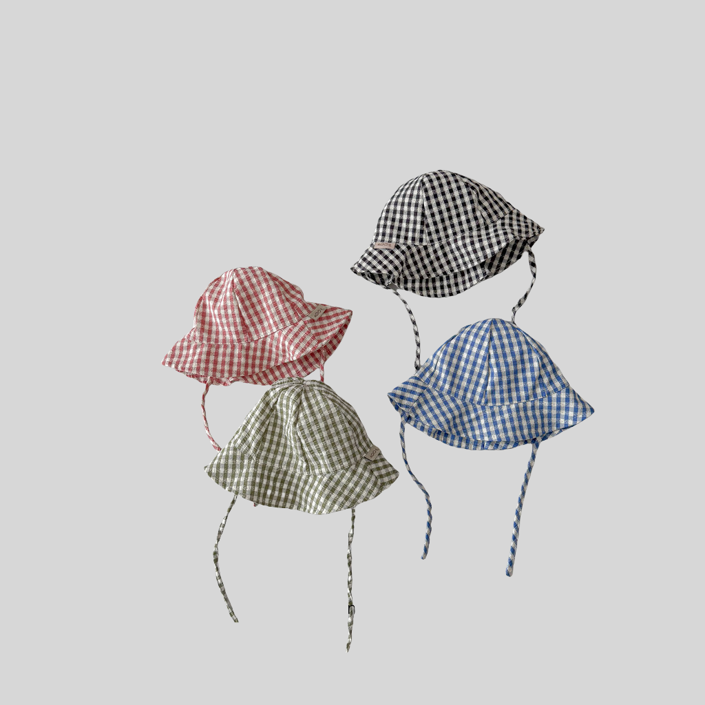 Ins Style Plaid Baby Bucket Ha – обзор и цена Bucket Hat Cotton